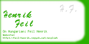 henrik feil business card
